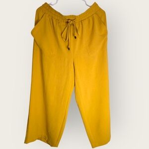 Yellow Wide-Leg Pants